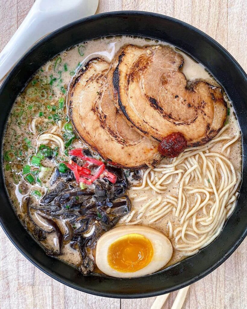 kikurage mushrooms in ramen pork