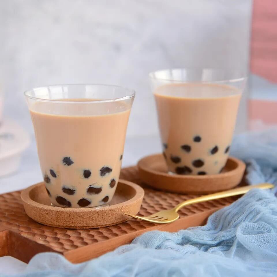 Okinawa Milk Tea How To Make Your Own Authentic Cup   Okinawa Milk Tea In Glass Cups 